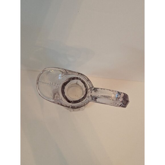 Vintage Lavender Glass Cruet With Floral Stopper & Embossed Diamond Pattern hand - Picture 5 of 10